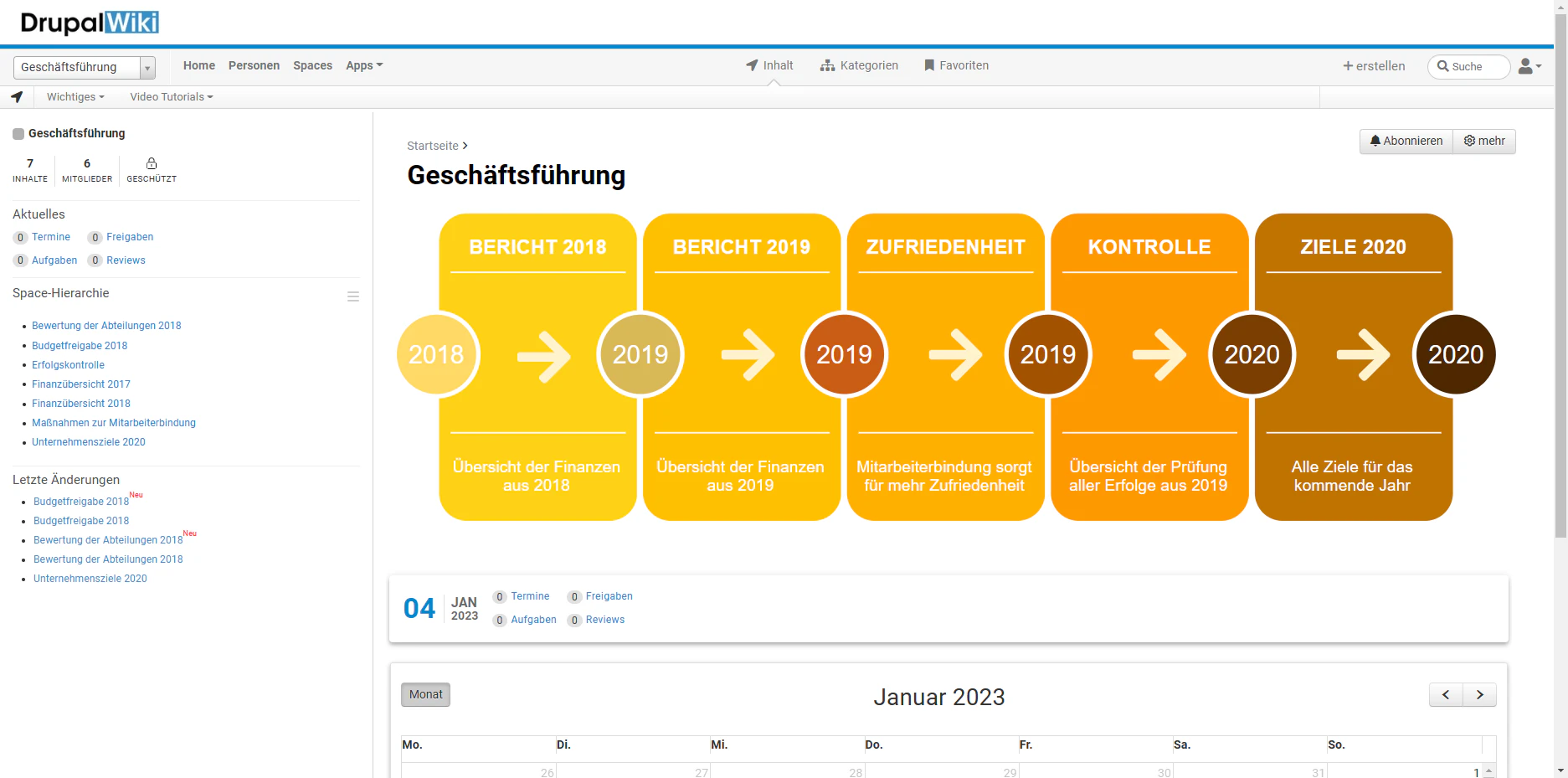 screenshot of Drupal Wiki